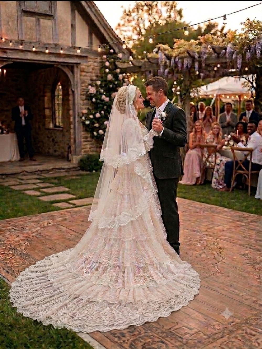 Vintage Bridallure Alfred Angelo Lace Wedding Dress Sz 10 Veil 7119